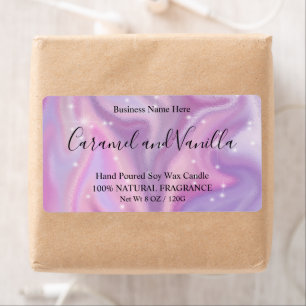 Etiket Paarse holografische kleurenschuifkaarsen