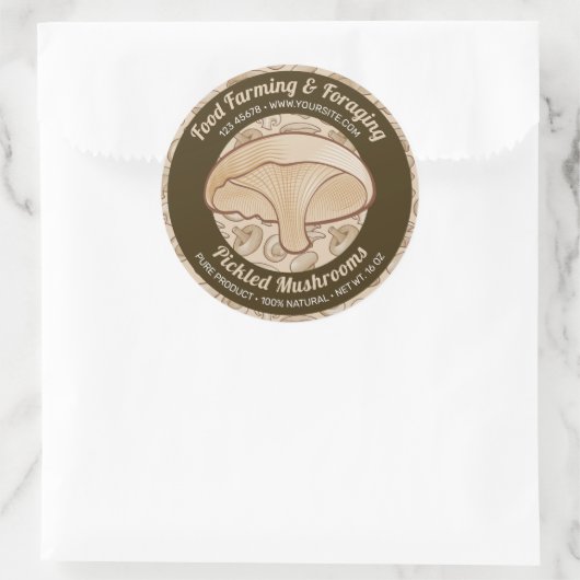 Etiket paddenstoel (Tas)