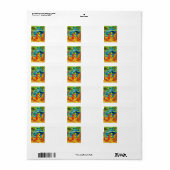 Etiket palmen en Surven (Full Sheet)