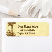 Etiket  palmstructuur Aangepast retouradres (Insitu)