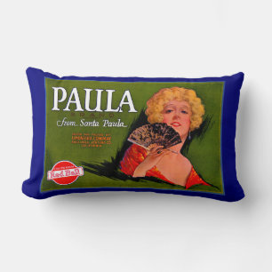 Etiket Paula uit Santa Paula uit de jaren twintig  Kussen