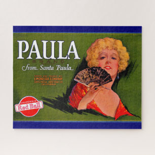 Etiket Paula uit Santa Paula uit de jaren twintig Legpuzzel
