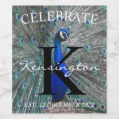 ETIKET PEACOCK FOTO WINE (Enkel label)