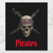 Etiket Pirate skeleton (Enkel label)