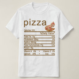 Etiket pizza Nutrition Facts T-shirt