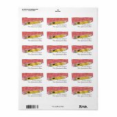 Etiket potlood & Red Gingham School Book (Full Sheet)