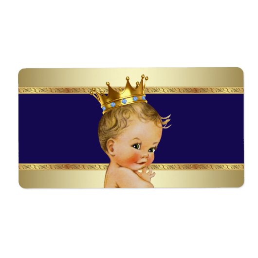 ETIKET PRINCE-Baby shower WATERFLES (Voorkant)