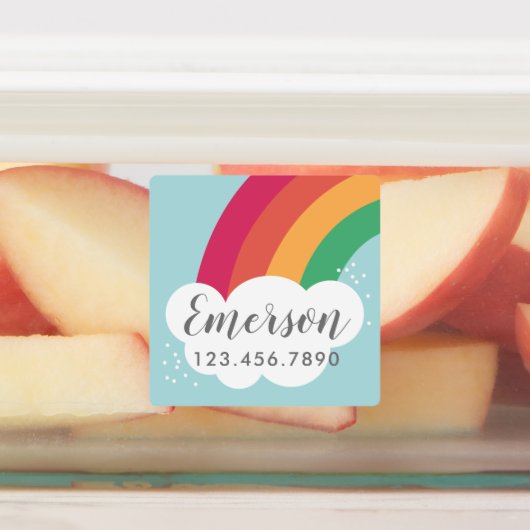 Etiket regenboogkinder waterdichte sticker (Aangebracht)