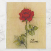 Etiket rode roze wijn (Enkel label)