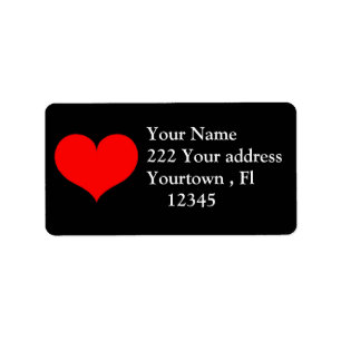 Etiket rood hartadres