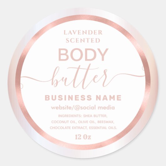 Etiket roos goudmakerboter (Voorkant)