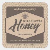 Etiket  rustige Kraft bijen (Voorkant)