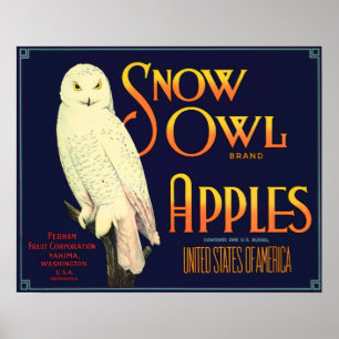 Etiket  sneeuwovende appels poster