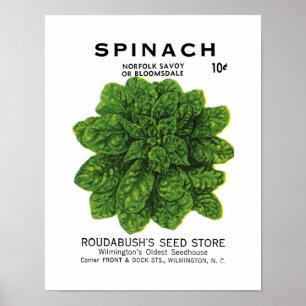 Etiket spinazie poster