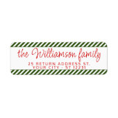 Etiket traditionele traditionele groene strepen (Voorkant)