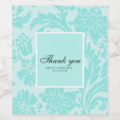 etiket van blauwgroen dampwijn (Enkel label)