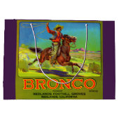 Etiket van Bronco-vruchten uit de jaren '20 Groot Cadeauzakje (Achterkant)