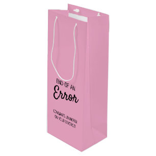 Etiket van de echtscheidingswijn wijn cadeautas