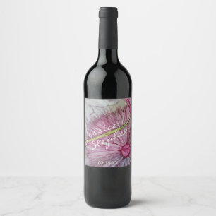 Etiket van de fles voor weddenschap Turquois en la