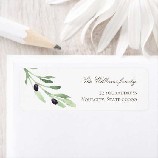 etiket van de groene olijftak (Insitu)