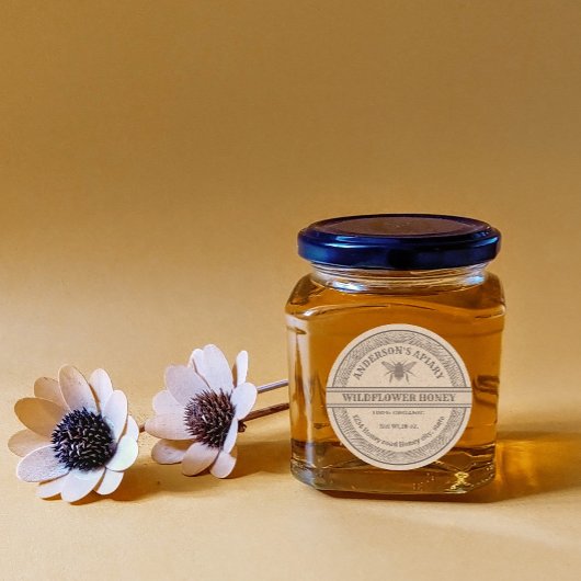  etiket van de honingpot van de bij Kraft