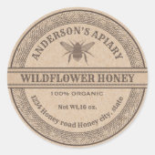  etiket van de honingpot van de bij Kraft (Voorkant)