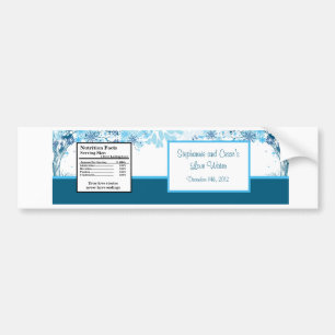 Etiket van de waterfles Blauwe Boom/Sneeuwvlokken Bumpersticker