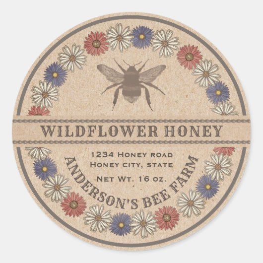 Etiket van Floral  bijenkraft (Voorkant)