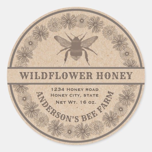 Etiket van Floral  bijenkraft (Voorkant)