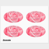 Etiket van Floral Roze en rode palmbladeren (Vel)