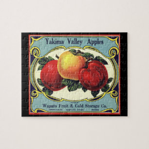  etiket van fruitkratten Art Yakima Valley Apples Legpuzzel