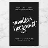Etiket van gematigde zwarte sojafsmelten (Enkel label)