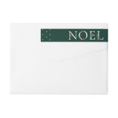 Etiket van het flesisch toegevoegd NOEL-logo (Achterkant)