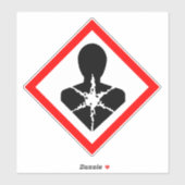 ETIKET VAN HET GEZONDHEIDSGEVARENSYMBOOL STICKER (Vel)