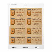 Etiket van het product van de ahornstroop (Full Sheet)