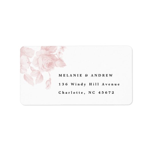 etiket van het retourneren van de florale tablet (Voorkant)