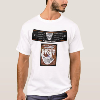 Etiket van slaapkop t-shirt