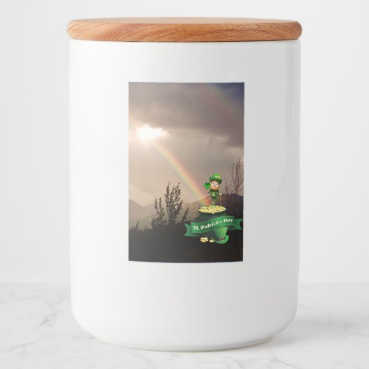 Etiket van voedselcontainer 2x3 van regenboog (Voorkant)