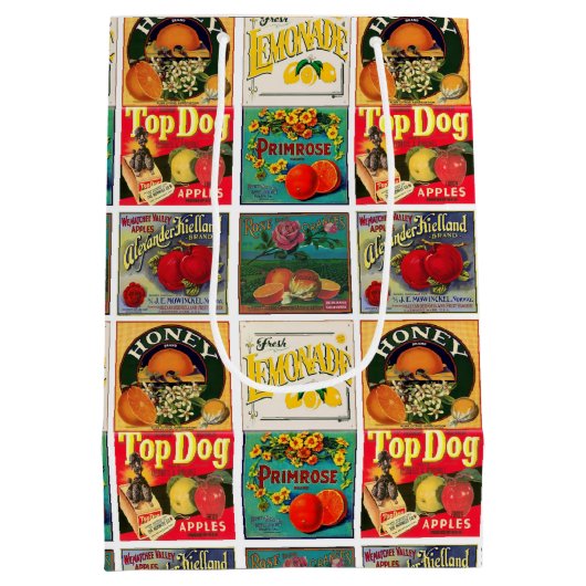 etiket van vruchten medium cadeauzakje (Achterkant)