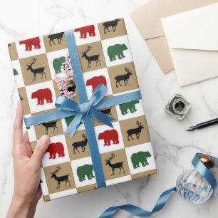 Etiket verpakkingspapier voor landdieren cadeaupapier