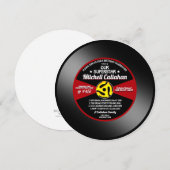  etiket Vinyl 45 Record Birthday Party Kaart (Voorkant / Achterkant)