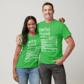 Etiket voedingsffecten t-shirt (Unisex)