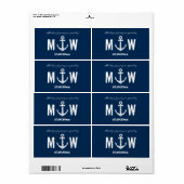 Etiket voor antieke bruiloft of waterfles (Full Sheet)