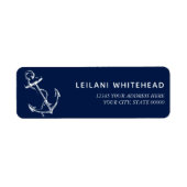 Etiket voor Baby shower op anker anker (Voorkant)