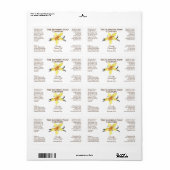 Etiket voor bad- en lichaamsproducten - vanille - (Full Sheet)