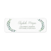 Etiket voor botanisch adres van de Olijftak (Voorkant)