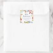 Etiket voor botanische vierkant herfst (Tas)