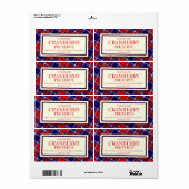 Etiket voor conservenjam met tartan (Full Sheet)