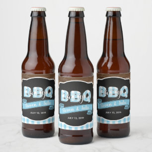 Etiket voor de baby Q-bier - Babyblauw