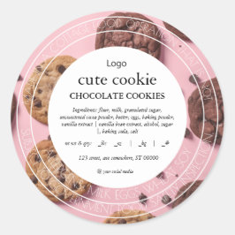 Etiket voor de levensmiddelenwetgeving van Cute Co